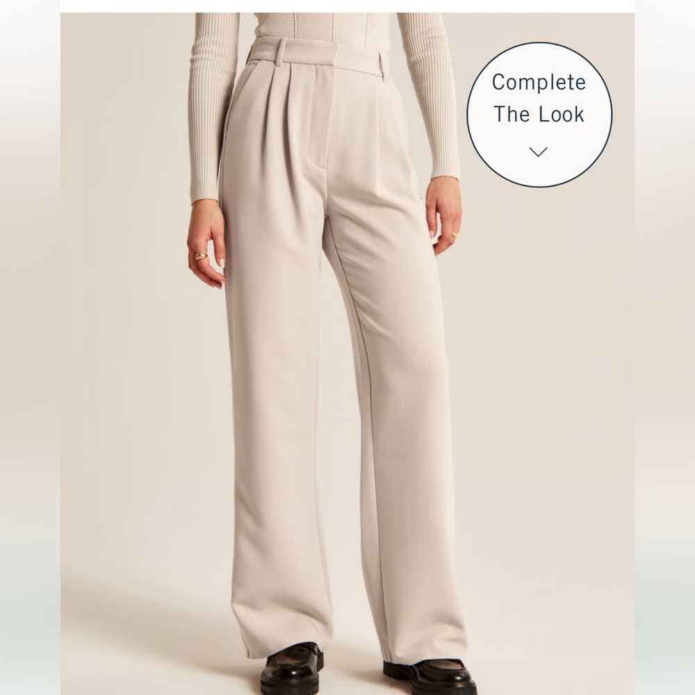 Abercrombie Sloane Wide Leg Tailored Pants